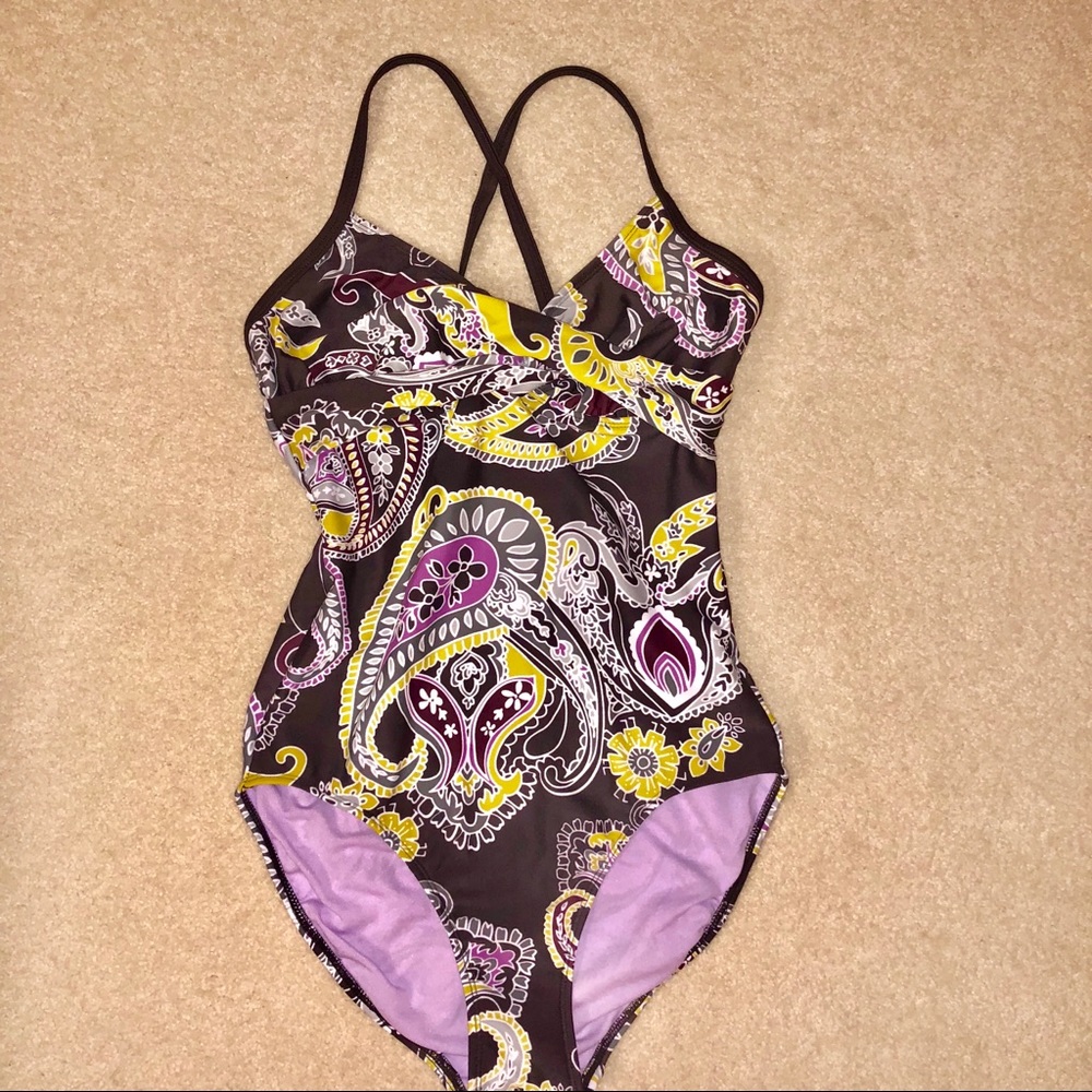 Athleta Paisley Swimsuit-Med/(size 1 )